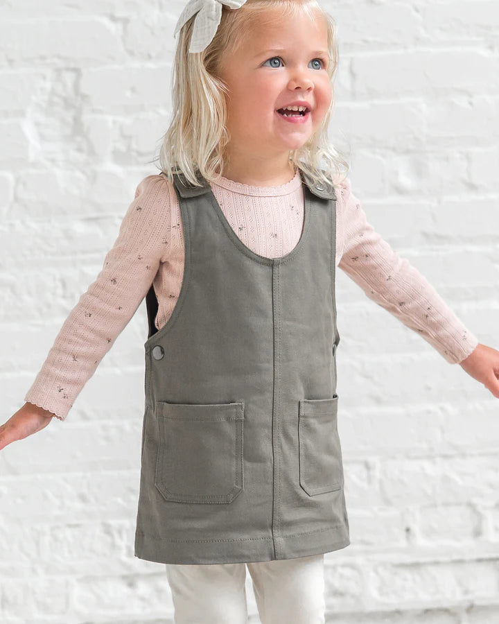 Alma Twill Jumper Dress