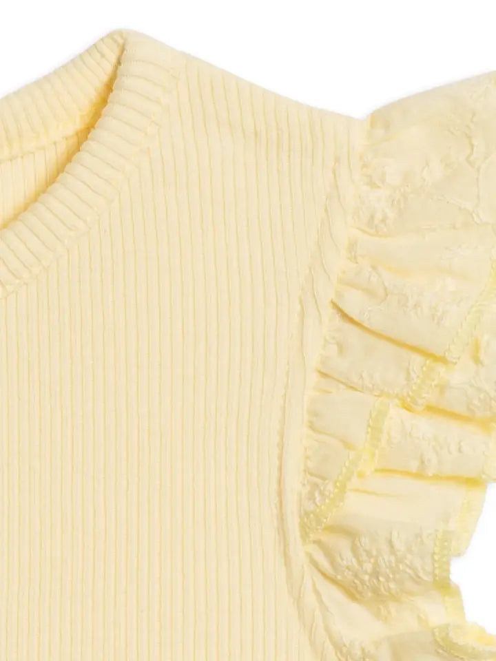 Maggie Ribbed Bodysuit - Butter Yellow