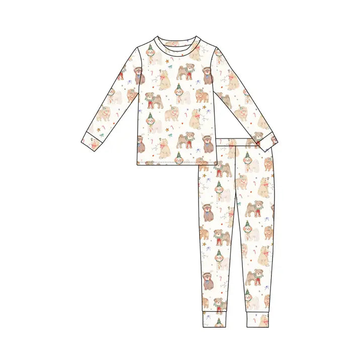 Puppy Christmas Bamboo Pajama (Pre-Order)
