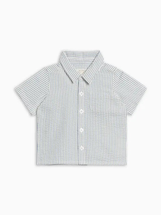 Landon Seersucker Button Down Shirt - Organic