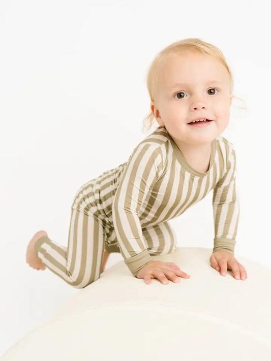Olive Stripe Pajamas
