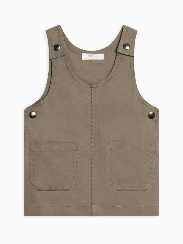 Alma Twill Jumper Dress