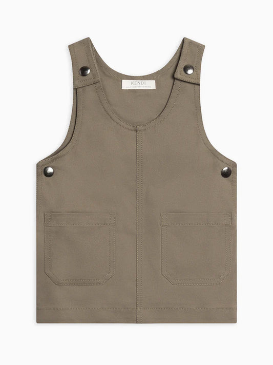 Alma Twill Jumper Dress