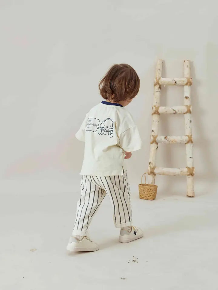 Harlow Striped Pants - Organic