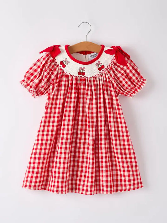 Embroidered Cherry Dress