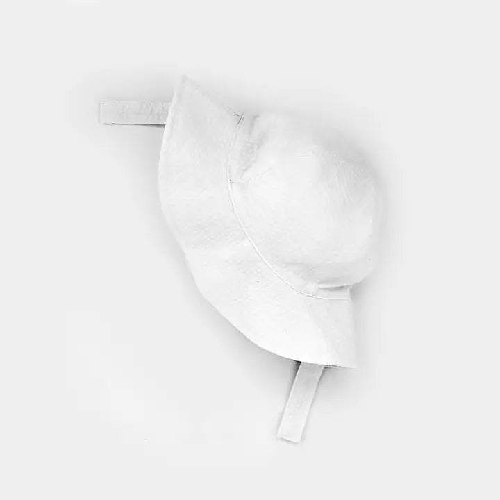White Seersucker Sunhat UPF 25+